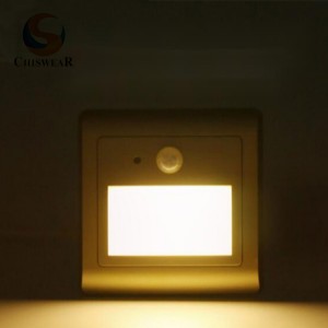 Izbirna vtičnica za LED lučko OEM/ODM s senzorjem gibanja, stenska vtičnica z nočno lučko