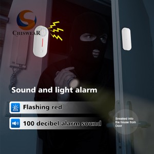 Meilleures alarmes de porte et de fenêtre de contrôle sans fil Tuya de sécurité à domicile pour le voleur se faufilant dans la maison