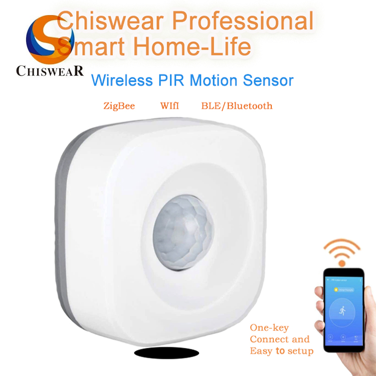 Domača varnost Pametni infrardeči senzor gibanja človeškega telesa Tuya z Zigbee, WIFI, brezžično 3-načinsko krmilno napravo Bluetooth Predstavljena slika