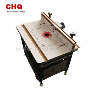 Tebụl na-arụ ọrụ osisi Bench Top Router table
