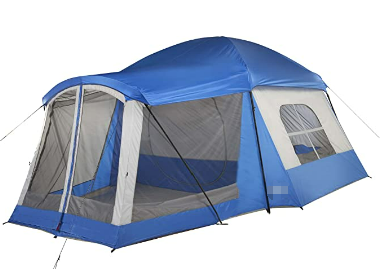 8 Person Water Resistant Tent with Convertible Screen Room for Family Camping
