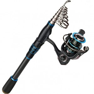Fishing Rod and Reel Combo Set with Fishing Line, Fishing Lures Kit& Accessories and Carrier Bag for Saltwater Freshwater