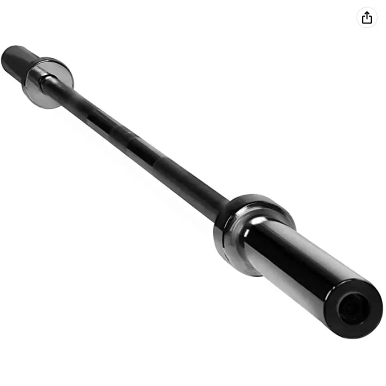Barbell Barbell 6-Foot Solid Olympic Bar, Black 2-inch barbells