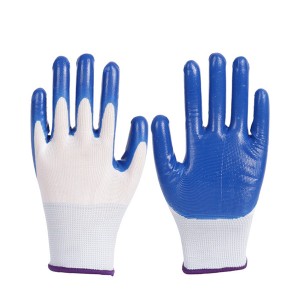 Gloves Working Cotton Rubber Coated Palm