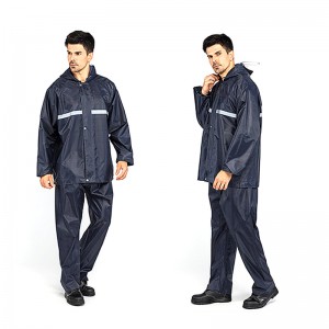 Rain Suits with Hood Cloth Lined Rubber