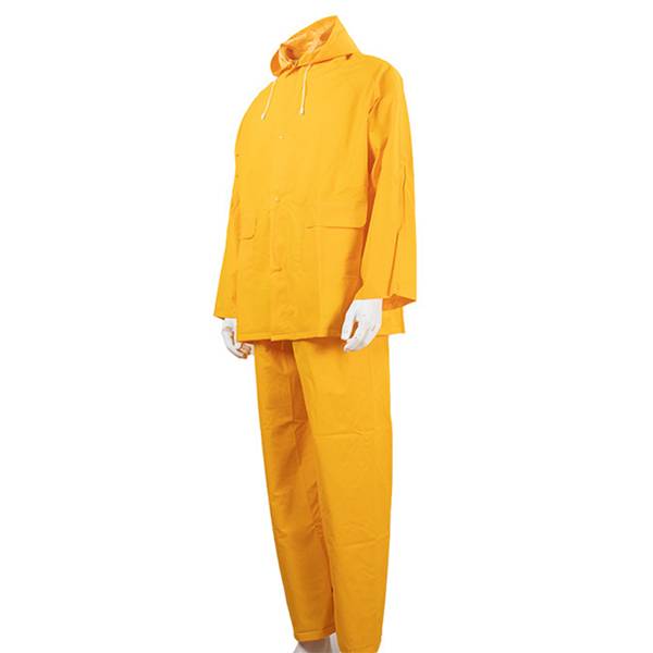 Marine PVC Rain Suit with hood Yellow Featured Image