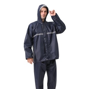 China Rain Suits with Hood Cloth Lined Rubber factory and manufacturers ...