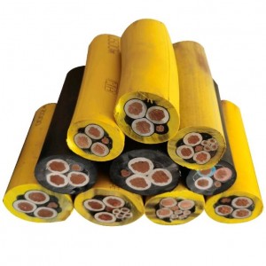 MIJN/MYP 0.38/0.66/1.14KV 4-400mm2 Mobiele explosieveilige vlamvertragende rubber omhulde flexibele koperen kabel voor kolenmijn