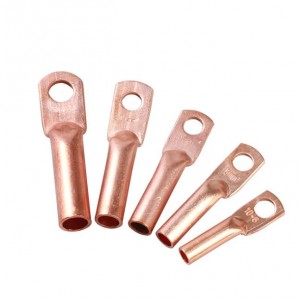 DTG  4-1000mm²  4.2-23mm Tube Pressed Copper connecting Terminal  Tinned Copper Cable Lug