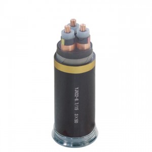 YJV22 8.7-35KV 25-400mm² 1-3 core Cable de alimentación de núcleo de cobre reticulado con cinta de acero blindado de voltaje medio y alto