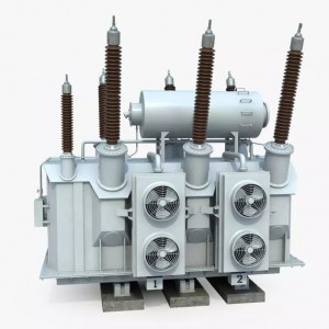 Serie SFSZ11 110KV 6300-63000KVA Transformador de potencia de regulación de tensión de carga inmerso en aceite de tres devanados refrigerado por aire trifásico