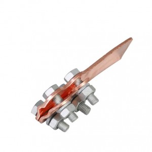 ST 35-240mm² Bolt hom Copper khoom siv hlau clamps ntawm lub hwj chim fittings