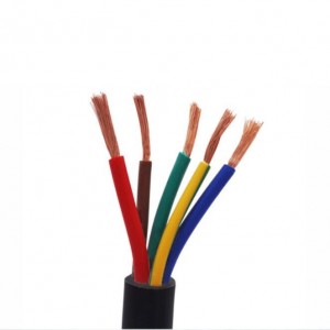 RVV 1/1.5/2.5 300/500V 2-5 Core Flame retardant insulation na may sheathed soft copper core power cord