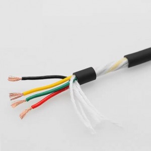 TRVV(P) 300/500V 0.05-50mm² 2-60 cores High fléksibel ranté sered kabel kakuatan shielded