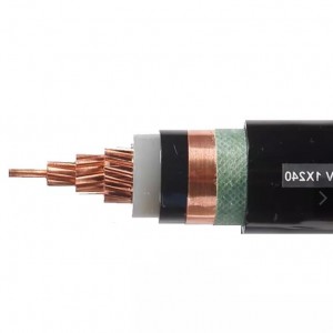 ZR-YJV 8.7/35KV 25-1200mm² 1-3 core Cable e bohareng le e phahameng ya lelakabe le kganyang e hokahantsweng ka hare ho koporo
