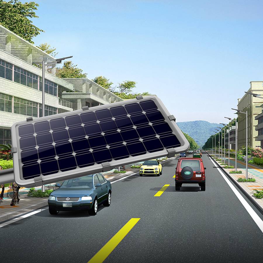 All in One Smart 30W 40W 60W LED strada strada luce solare stradale