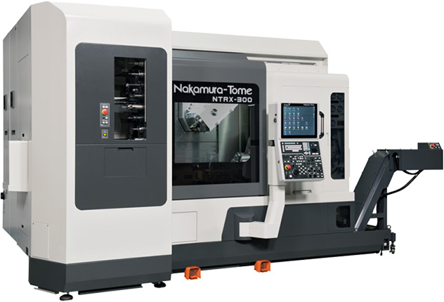 The latest B-Axis tool spindle machine 
                  from Nakamura-Tome is a very 
                  heavy-duty machine full with twin 
                  spindles and a robust 
                  tool spindle.