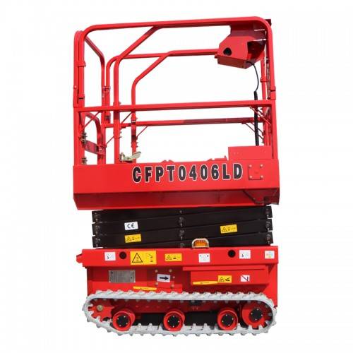 Mobile small mini compact tracked scissor lift For Sale 14 ft