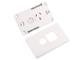 AS/NZS3112 Single Wall socket  powerpoint 250V 15A Vertical