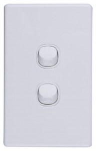 SAA Approval Australia market  Electrical two gang 16A Slimline light Switch Vertical