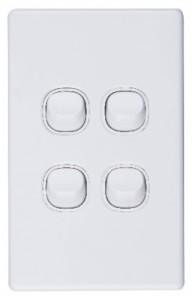 Australian Standard SAA Approval  six gang Slimline wall lighting switch Vertical DS611VS
