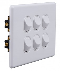 Australian Standard six gang slimline Wall lighting Switch For Home DS611S