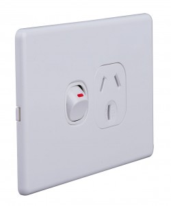 Australia  lighting switch socket Slimline electrical single wall switch socket 250V 10A DS613S