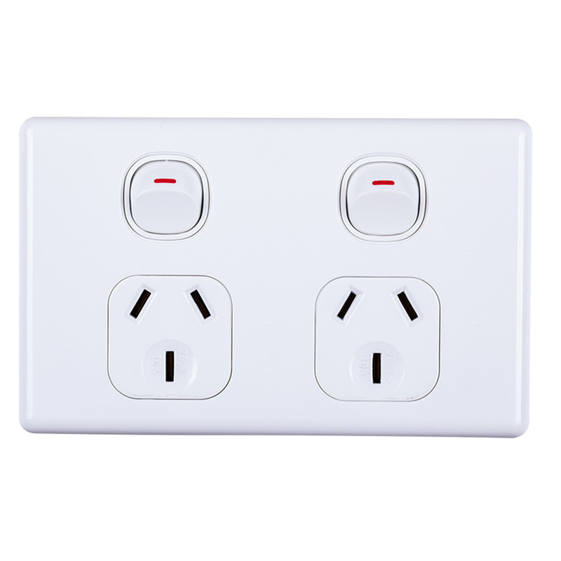 250V 10A DS715 AU/NZ standard SAA approved elctrical  double wall switch socket GPO Featured Image