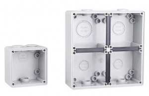 Industrial four gang electrical enclosure plastic box wall mount