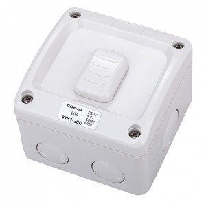 AS/NZS 3112 SAA Approved weatherproof single switch double pole WS1-20D 20A 250V