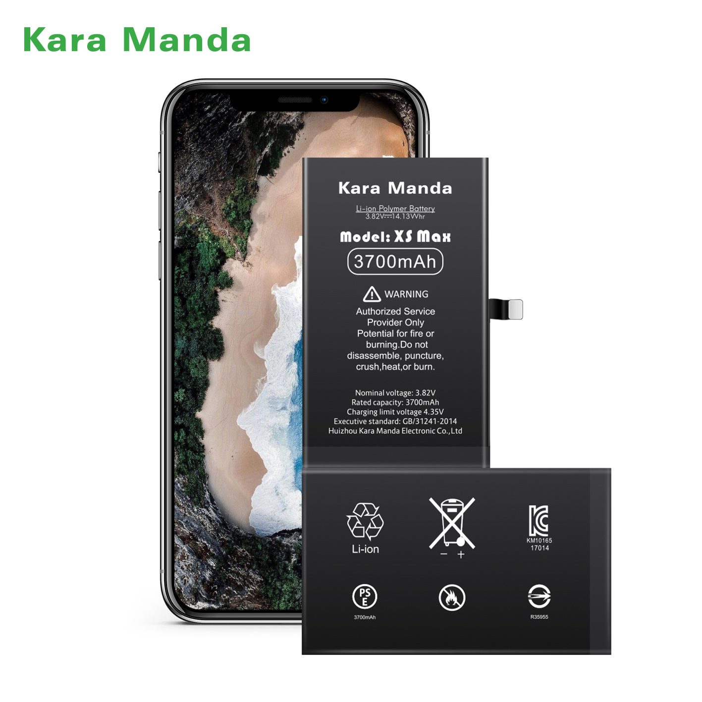 Kara Manda wholesale iphone xsmax high capacity battery