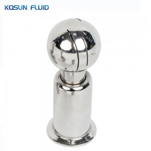 Stainless steel rotary tri clamp clamp spray ball