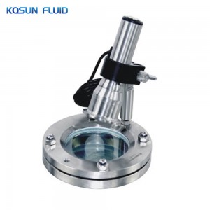 Stainless steel flange sight glass with lamp