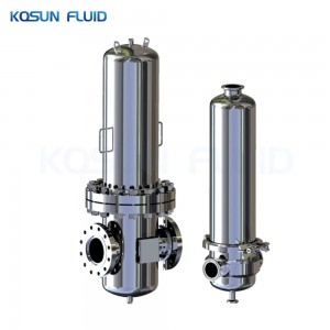 Stainless steel gas filter housing
