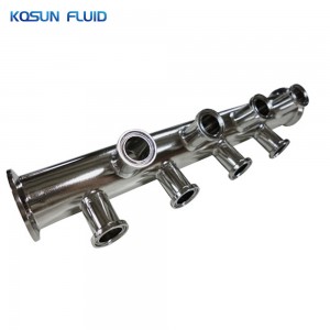 stainless steel sanitary tri clamp customized manifold