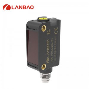 LANBAO 10-30VDC PNP OYA + NC Ikigereranyo Intera 5m Laser Ifoto Yumuriro Polarize Yerekana Sensor