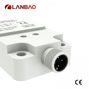 Štvorcový indukčný snímač LE68SN25DNO 15 mm 25 mm detekčný kábel alebo konektor M12