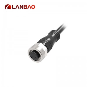 כבל חיבור Lanbao M12 זמין בשקע 3 פינים, 4 פינים וסוג שקע-תקע