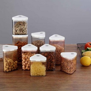 China Supplier Large Food Storage Containers - Triangle Shape Food Sealed Jar In Different Size  – Metka