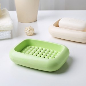 Natural Bamboo fiber Bathroom Soap Dish soap tray For Wholesales