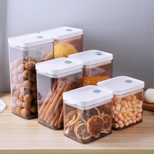Good quality Food Grade Plastic Container - Airtight Storage Jars, Square Shape  – Metka