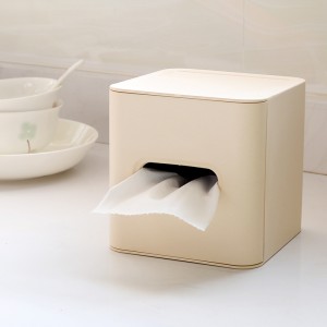 Bamboo Fiber Square Tissue Box Facial Tissue Holder for Office and Home