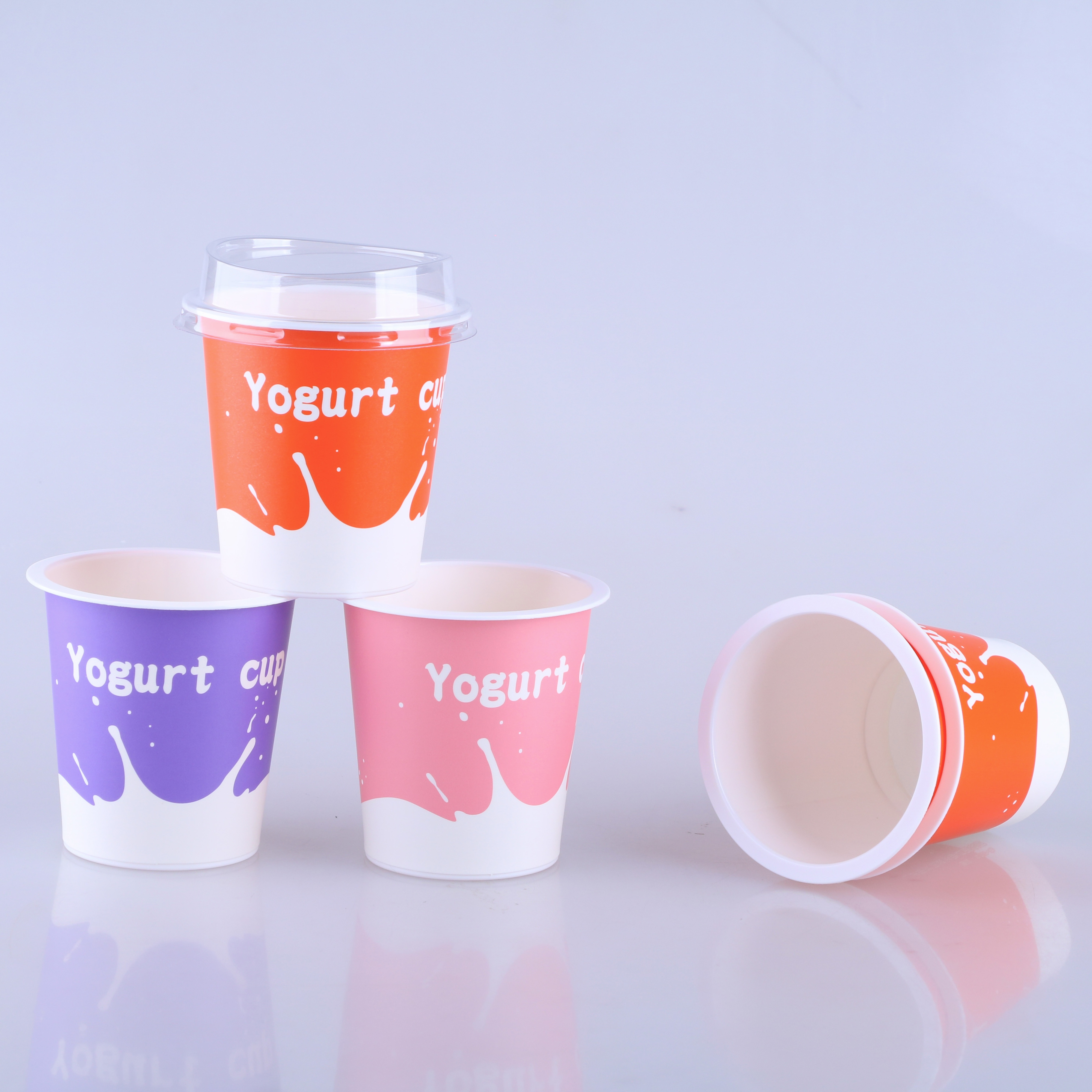 155ml Wholesale Custom Design High Quality Paper-Plastic Cup for Yogurt Cup