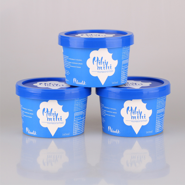 7oz Wholesale Custom Design Printed Disposable Paper Bowl with Paper Lid for Ice Cream Packing