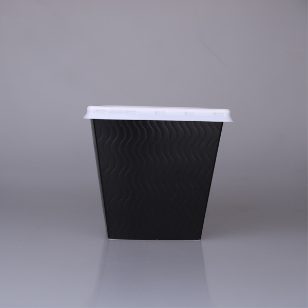 28oz Disposable OEM Square PP Plastic Bowl with Lid for Instant Noodles Packing