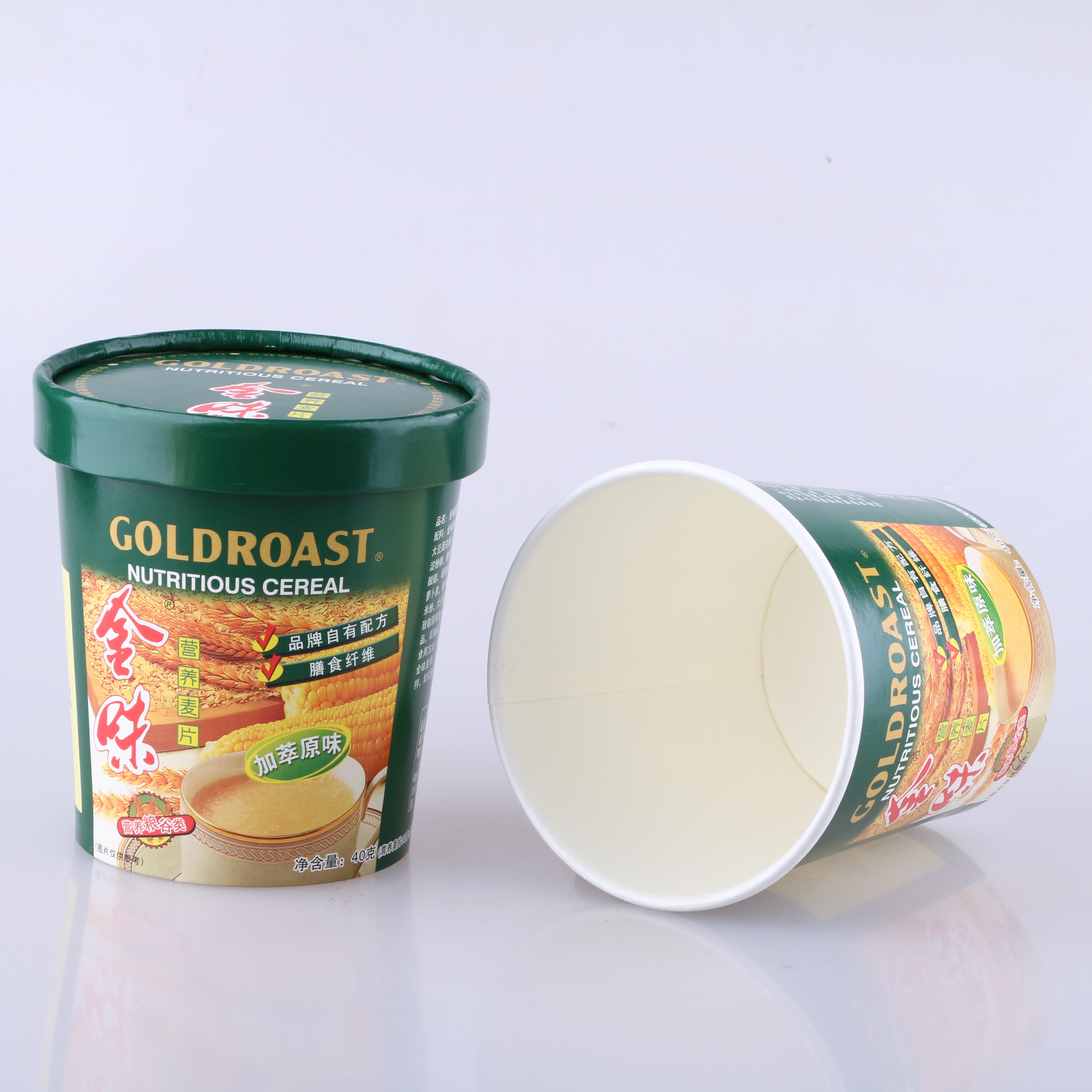 500ml Factory Price Disposable OEM Paper Cup with Paper Lid for Instant Food Packing