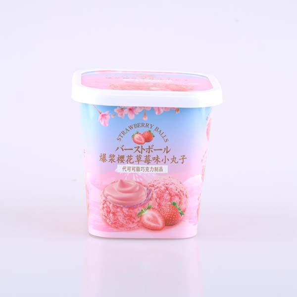 800ml Wholesale Custom Logo Printed Square Paper-Plastic Bowl with Lid for Snacks Food Packing