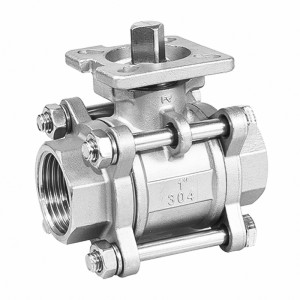 Stainless Steel Precision Casting/Investment Casting THREE-PIECE Threaded Ball Valve