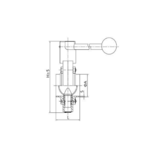 Sanitární ruční svařovací klapkový ventil
