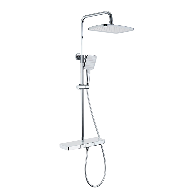 Wall Mounted Shower Bar/Combination with sliding bar and shelf